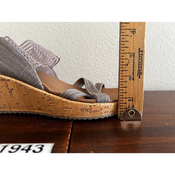 Skechers Beverlee High Tea Sandals Women's US 7 Mauve Mesh Slip On 31723 Vegan - Picture 4 of 11